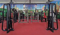 Equipo de gimnasio comercial Máquina de ejercicio cruzada de cable ajustable popular con selección de carga de PIN