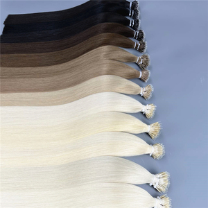 <span class=keywords><strong>Nano</strong></span> anillo doble dibujado 12A grado extensiones de cabello crudo 30 pulgadas suelta onda profunda y rizado recto teje 1B estilos preunidos - Product Image 5