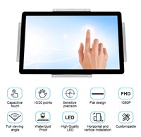 21.5 "boîtier en métal à cadre ouvert ordinateur écran tactile Lcd moniteurs personnalisés affichage 21.5 pouces
