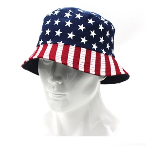 Sombrero de Pescador de Algodón de Doble Cara Reversible con Diseño de Hoja de Dibujos Animados y Logotipo Personalizado de la Bandera Americana, Unisex, para Hombre y Mujer, con Ala Ancha - Product Image 2