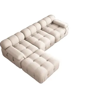 Sofá de tela nórdica, módulo de Silla, sala de estar sofá para, otomanos, sofá seccional suave