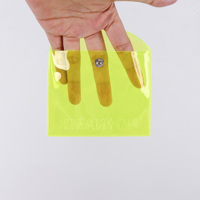 Sac de rangement pour petits accessoires tendance Y2K, sac d'emballage pour boucles d'oreilles et bagues en plastique, sac à bijoux en PVC transparent fluorescent avec bouton pression