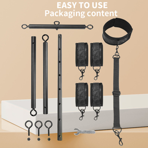 Spreader Bar Sex Toys with Wrist Ankle Neck <strong>Collar</strong> Restraint Kits Adjustable Handcuffs <strong>Collar</strong> Bondage Set <strong>BDSM</strong> for Adult Couple - Product Image 4