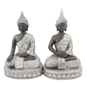 Figura decorativa de resina artesanal de Buda