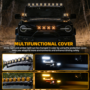 Faro da Lavoro Quadrato da 4,7 Pollici con DRL a X, 9 Pezzi con 18 Coperture Protettive, Illuminazione Super Luminosa su Lato Sinistro e Destro - Product Image 3