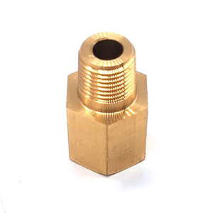 อะแดปเตอร์เซ็นเซอร์วัดแรงดันน้ำมันเชื้อเพลิงรถยนต์ 1/8" NPT ตัวเมีย x 1/8" BSPT ตัวผู้ ข้อต่อทองเหลืองหกเหลี่ยม สำหรับดัดแปลงรถยนต์ - Product Image 1
