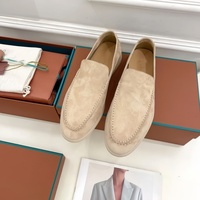 Mocassins Homme en Cuir Véritable à Bout Rond Antidérapants avec Semelle en Caoutchouc, Version Top Channel Spring Walk