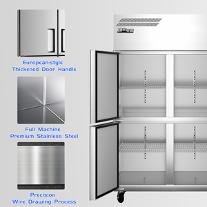 Congélateur vertical commercial robuste à 2 ou 4 portes en acier inoxydable, <span class=keywords><strong>réfrigérateur</strong></span> à portes coulissantes pour cuisine commerciale - Product Image 6