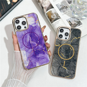 เคสโทรศัพท์ลายหินอ่อนกลิตเตอร์แม่เหล็กไฟฟ้า<span class=keywords><strong>6D</strong></span> สำหรับ <span class=keywords><strong>iPhone</strong></span> 14 15 16 17 Pro <span class=keywords><strong>Plus</strong></span> MAX - Product Image 4