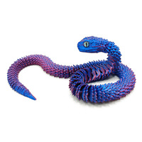 Nuevos Juguetes Realistas con Articulaciones Móviles, Simulación de Animales, Serpiente Impresa en 3D, Víbora, Juguetes Antiestrés, Modelo Animal para Niños