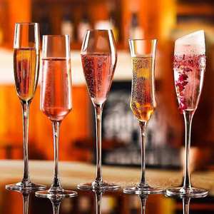 <strong>Wholesale</strong> High-quality Classic <strong>champagne</strong> <strong>Flute</strong> Transparent Crystal Luxury High Footed Wine Glasses - Product Image 4