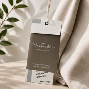Custom Color <b>Swing</b> Hang Tags for Clothing Eco-Friendly Paper with Branded Logo Bag Prices Label Garment Tags - Product Image 1
