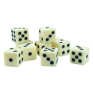 סיטונאי 12 מ "מ 6 צדדיו שנהב קוביות אקריליק 2 גרם לוח משחק קוביות אקריליק בפינה - Product Image 6