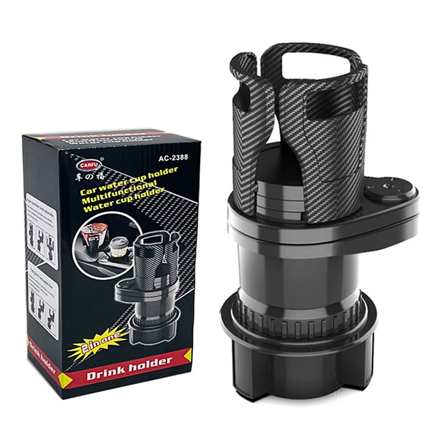 2 in 1 Car Cup Holder Expander Multifunctional Adapter Big Drinks Car Cup Holder With Adjustable Base