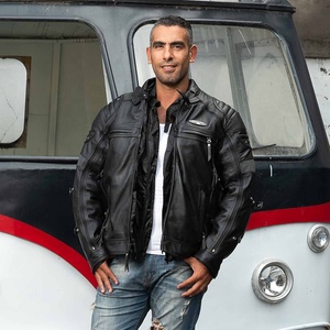 OEM Factory Custom di alta qualità rimovibile in quattro pezzi Boutique quattro <span class=keywords><strong>stagioni</strong></span> <span class=keywords><strong>moto</strong></span> Biker giacche in vera pelle di mucca da uomo - Product Image 3