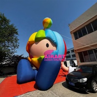 Décoration publicitaire extérieure énorme poupée gonflable à air chaud, ballon de mascotte de poupée gonflable de dessin animé