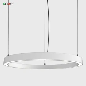 Алюминиевый корпус halo кольцо светодиодный подвесной светильник круговой профиль светодиодный потолочный светильник для общественных мест