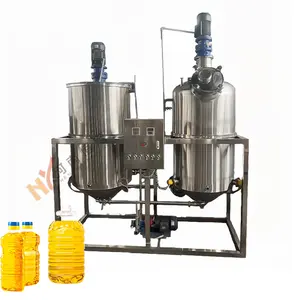 small scale type of refining sunflower oil single tank machine peanut soyabean oil refining machine