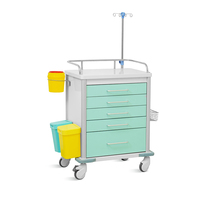 Chariot médical d'urgence pour anesthésie SKR-ET670 ABS à 5 tiroirs, mobilier hospitalier, certifié EN60601/CE/ISO, garantie de 2 ans