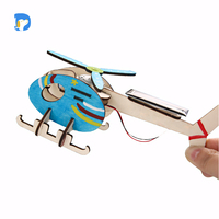 DEYI Kit DIY Système Solaire Jouet, Projets Scientifiques Scolaires Éducatifs en Bois à Assembler, Véhicule Électrique et Avion pour 5-7 Ans