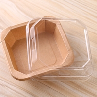 Bol en papier jetable personnalisé de haute qualité Bol d'eau en papier de riz noir épais pour déjeuner salade fruits à emporter