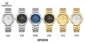 NAVIFORCE 8030 GG 비즈니스 황금 남성 손목 시계 캐주얼 방수 석영 시계 남성용 시계 - Product Image 6
