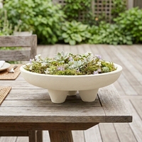 Pot de fleurs en béton durable pour mousse et plantes succulentes, décoration de meubles de salon intérieur et extérieur