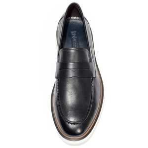 Mocassins décontractés pour hommes en cuir souple, semelle blanche, <span class=keywords><strong>chaussures</strong></span> d'été noires, <span class=keywords><strong>chaussures</strong></span> de tous les jours pour hommes - Product Image 2