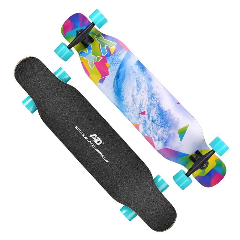 Completa Pieno Canadese Russo acero Surf Skateboard longboard con ruote in PU