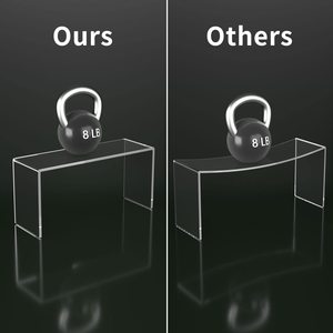 Tùy chỉnh kích cỡ khác nhau rõ ràng <span class=keywords><strong>Acrylic</strong></span> lớp Rack hiển thị risers 3 bước hình chữ nhật đứng kệ để hiển thị - Product Image 4