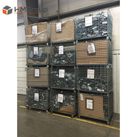 Conteneurs de palettes en fil d'acier pliables et empilables pour entrepôt, capacité 1300 kg, usage intensif