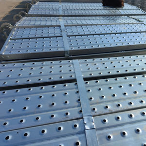 Planche d'échafaudage galvanisée BS1139/EN74-Panneau de passerelle en acier Q235 avec crochets de sécurité et antidérapant - Product Image 6