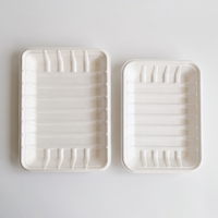 BPA-vrije PA/EVOH/PE gecoate bagasse papieren tray, voedselveilig, voor diepvriesvlees verpakkingen