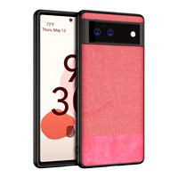 Couverture arrière de couleur de patchwork de toile anti-chute de côté doux pour la coque de téléphone de protection de Google Pixel 7/6/5A/4XL