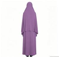 Abaya de Luxe Élégante Khimar Style Modeste Beige Robe Longue Musulmane Vente en Gros Dubaï Turquie Design en Mousseline