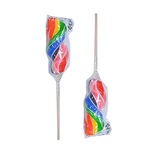Meilleur prix d'usine, bonbons colorés, collations, bonbons durs de Noël, 24 pièces, 80 g, bonbons en <span class=keywords><strong>spirale</strong></span> arc-en-ciel, sucettes arc-en-ciel - Product Image 3