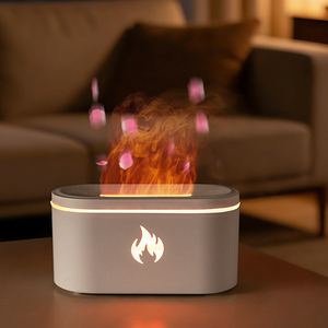 New Arrival 7-Color LED Flame Effect <b>Mini</b> <b>Humidifier</b> Perfect Gift Diffuser for Home, Office & Travel Lovers - Product Image 1
