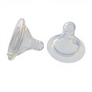 Bouteille d'alimentation pour bébé en silicone à col large réutilisable, sans BPA, écologique, non toxique, avec <span class=keywords><strong>tétine</strong></span> à débit moyen pour 0-12 mois - Product Image 1