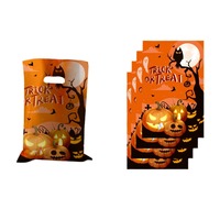 Halloween Süßes oder Saures Geschenktüten, 16x26,5cm PE-Plastik Partytüten mit Griff