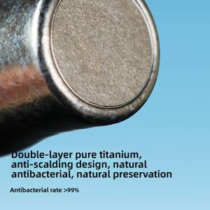 Mug à café, mug à bière et tasse à eau légers à double paroi en titane pur isolé sous vide à large ouverture Lavida - Product Image 3