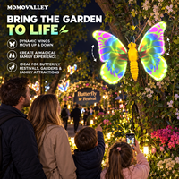 Lampe LED papillon volante bionique Momovalley avec mouvement, décoration extérieure imperméable pour mariage, Noël, événements