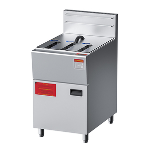 単槽3バスケット37L 40L 44L大型深型フライヤー ガスフライヤー ホットドッグ用 ステンレス製 業務用厨房機器 - Product Image 2
