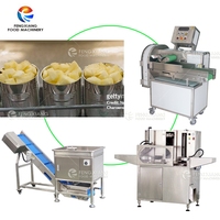 Automatische Ananas Dunschiller Machine Meloen Papaja Fruit Schillen Kern Verwijderen Splijtmachine