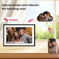 Cadre photo numérique Frameo 32 Go Wi-Fi 10,1 pouces en plastique ABS blanc, écran tactile HD IPS, rotation automatique, montage mural, unisexe