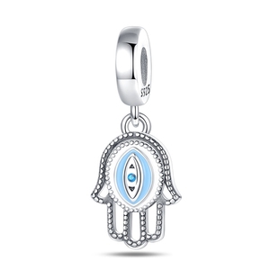Zilveren Schattige Originele Diy Charme Meisje Jongen Cadeau Kraal Oog Hanger Bengelen Diy Bedels Sieraden Voor Originele Armband Ketting - Product Image 3