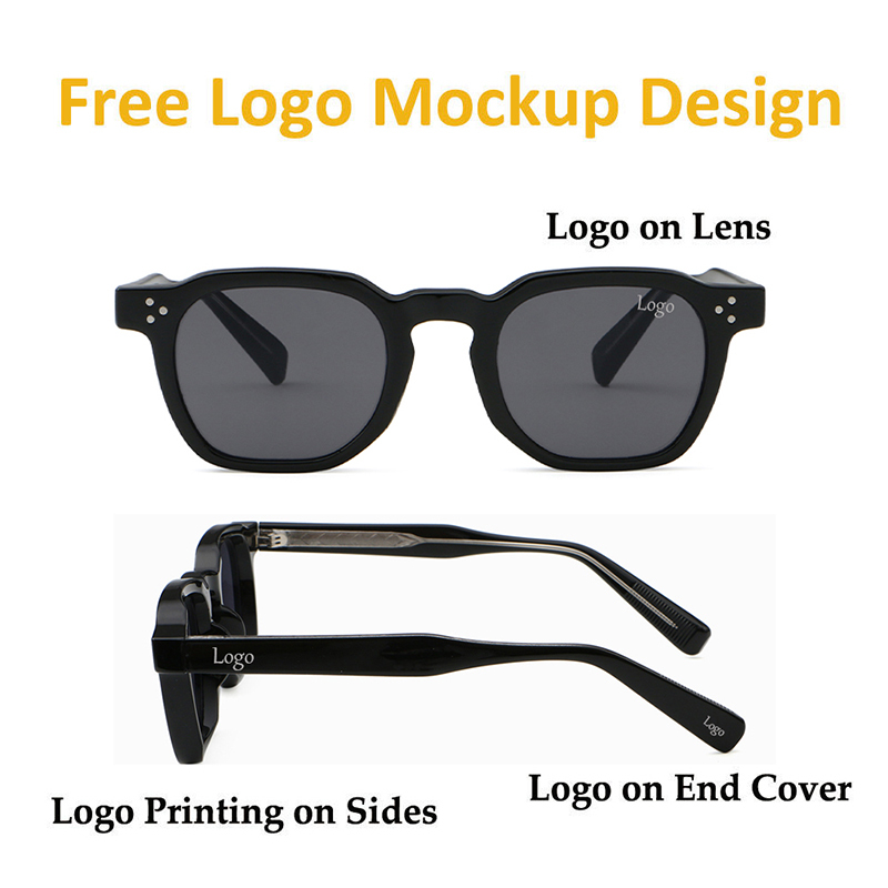 Thick Frame Hip Hop Sunglasses - Retro Square Shape with Pin  display picture 1