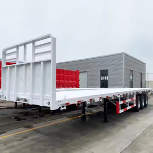 Remolque de Plataforma Plana de 2, 3 y 4 Ejes, 60, 70 y 80 Toneladas, 20, 40 y 45 Pies, Remolque de Carga para Camión, Remolque de Plataforma Plana para Contenedores - Product Image 3