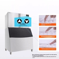 Machine à glaçons carrée commerciale en acier inoxydable 380V pour les salons de thé, les bars et les restaurants