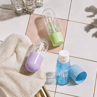 Bouteille de démaquillant en plastique en forme de capsule de 300 ml (10 oz) avec logo personnalisé, vaporisateur d'eau apaisant pour le maquillage, cosmétiques