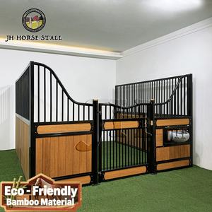 קל להתקנה, תא סוסים איכותי ביותר, מילוי עץ במבוק, מאוורר היטב, פאנל קדמי לתא סוסים מעץ במבוק - Product Image 1